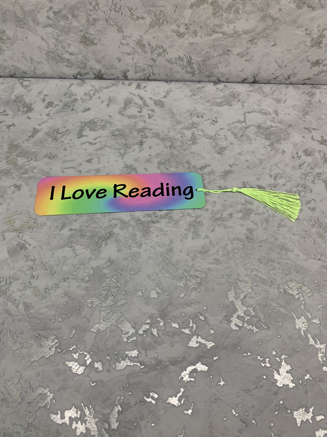 I love reading metal bookmark  