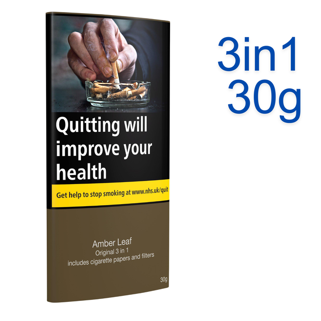 Amber Leaf Origina  3 in 1l Rolling Tobacco, 30g 