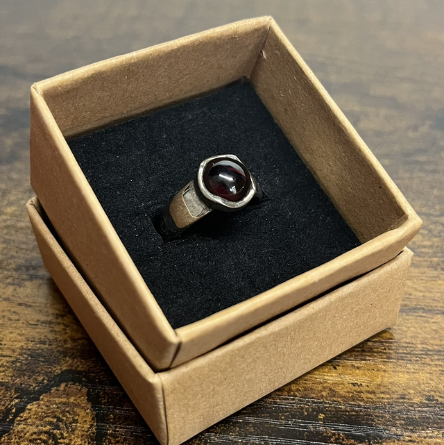 Bague en argent et Grenat - Taille 54