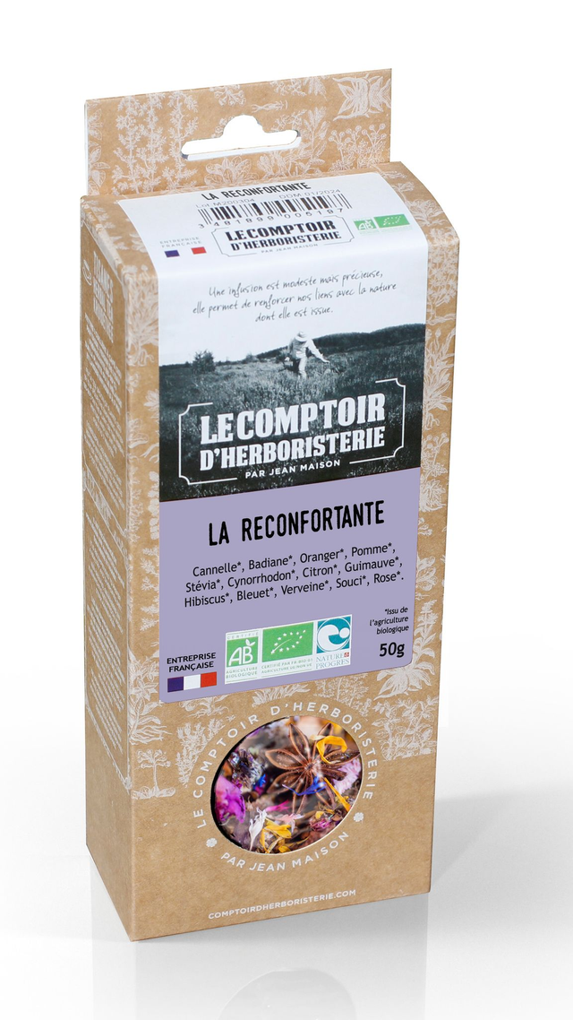 Tisane "la réconfortante" bio 50g VRAC - le comptoir d'herboristerie