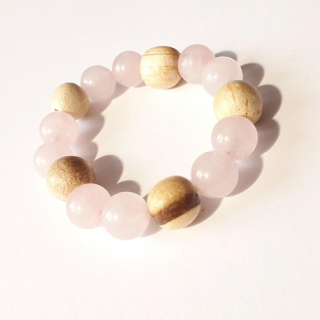 Rose Quartz Palo Santo Bracelet