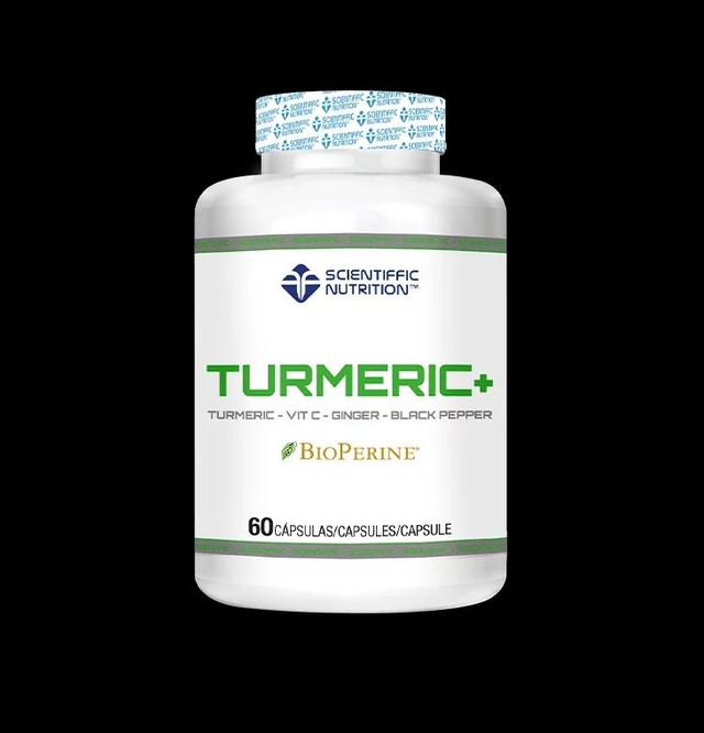 TURMERIC  Complemento a base de Cúrcuma, pimienta negra y jengibre 60 cápsulas