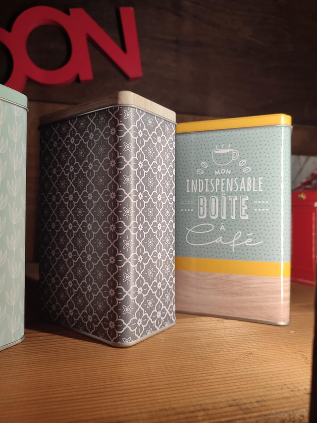 Boîte à café rectangulaire