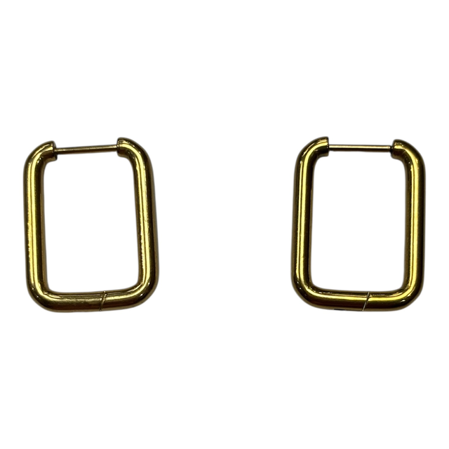 Créoles carrées couleur or 