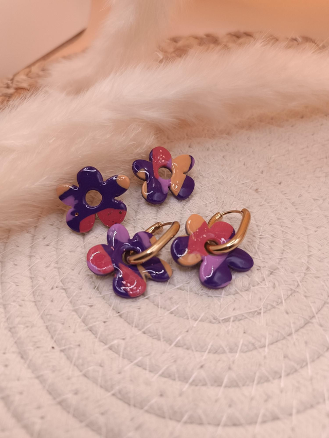 "Victorine" mauve orange rose 