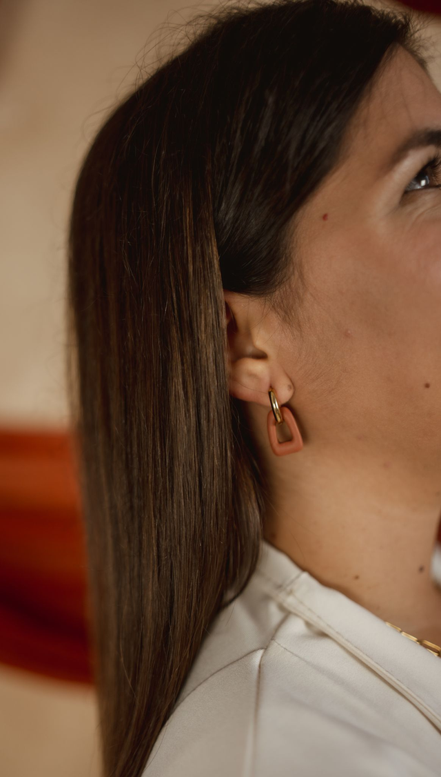 Polymer Clay Earrings ~ Camelia