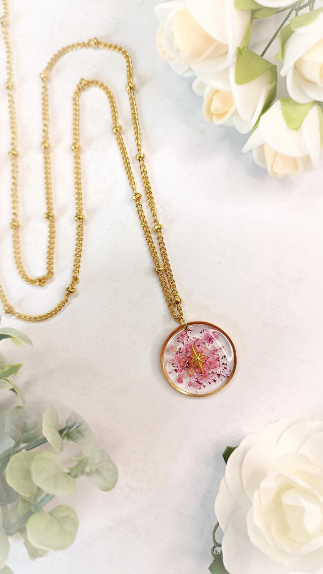 KALLISTA Sautoir - Rose Pivoine