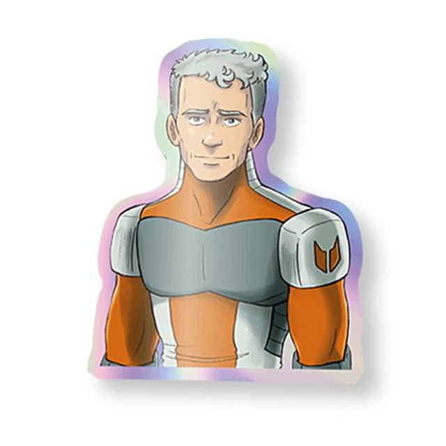 Captain Fox Hologramm Sticker