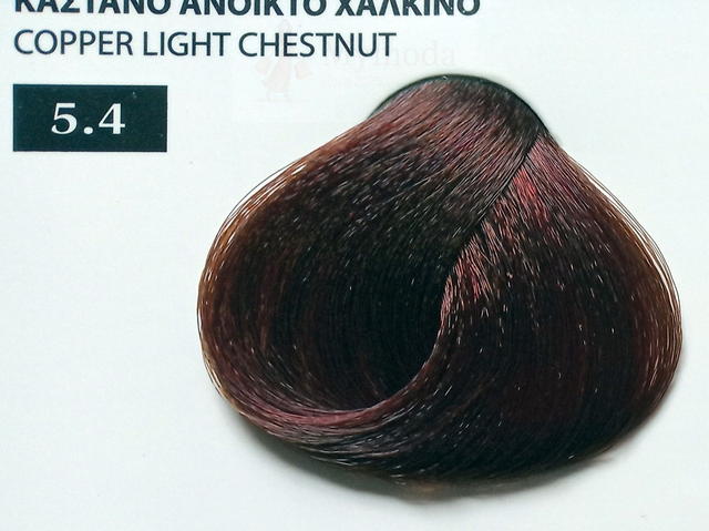 ΒΑΦΗ ΜΑΛΛΙΩΝ EXCLUSIVE ΣΕ ΕΠΑΓΓΕΛΜΑΤΙΚΗ ΣΥΣΚΕΥΑΣΙΑ 100ml Νο 5.4 ΚΑΣΤΑΝΟ ΑΝΟΙΚΤΟ ΧΑΛΚΙΝΟ