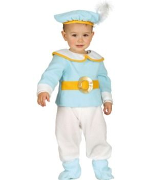 CARNEVALE , COSTUME BABY PRINCIPE AZZURRO  12 24 MESI