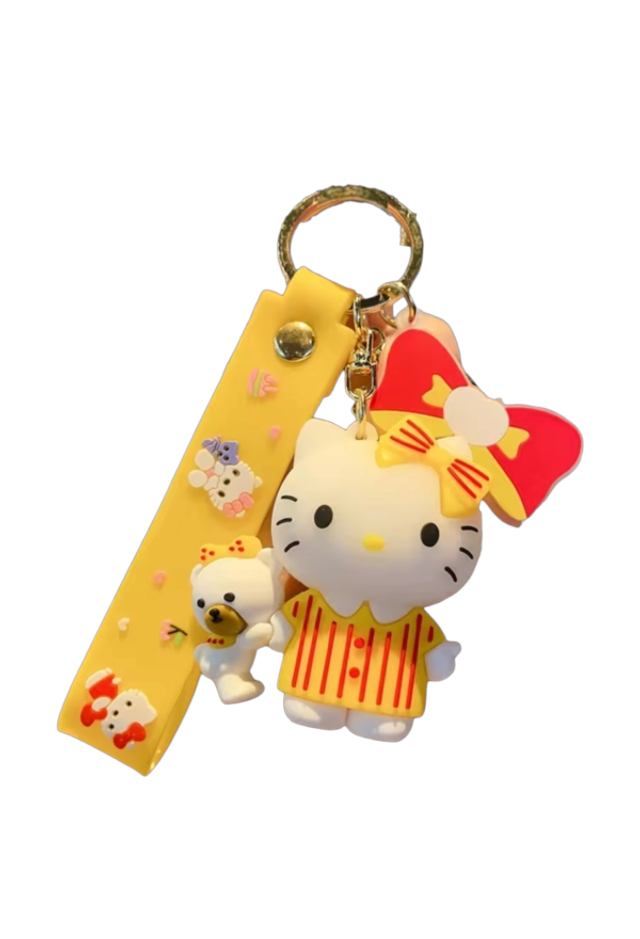 Schlüsselanhänger Hello Kitty gelb