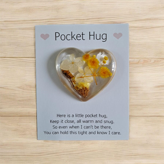 Pocket hug yellow flower