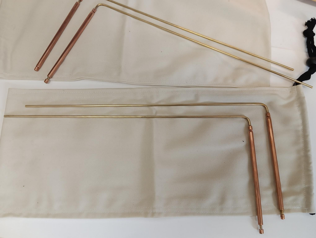 Baguettes de sourciers cuivre laiton 