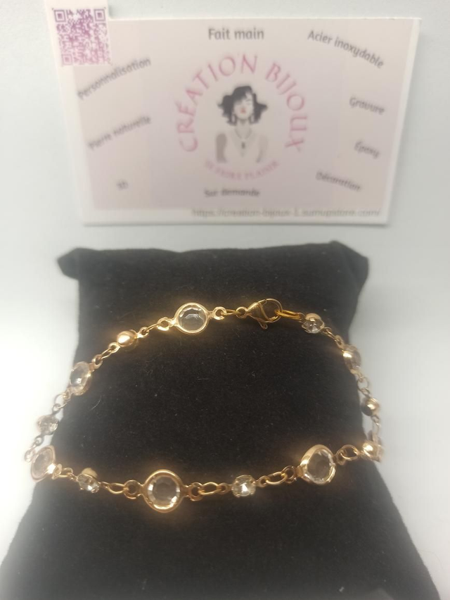 Bracelet perle transparente