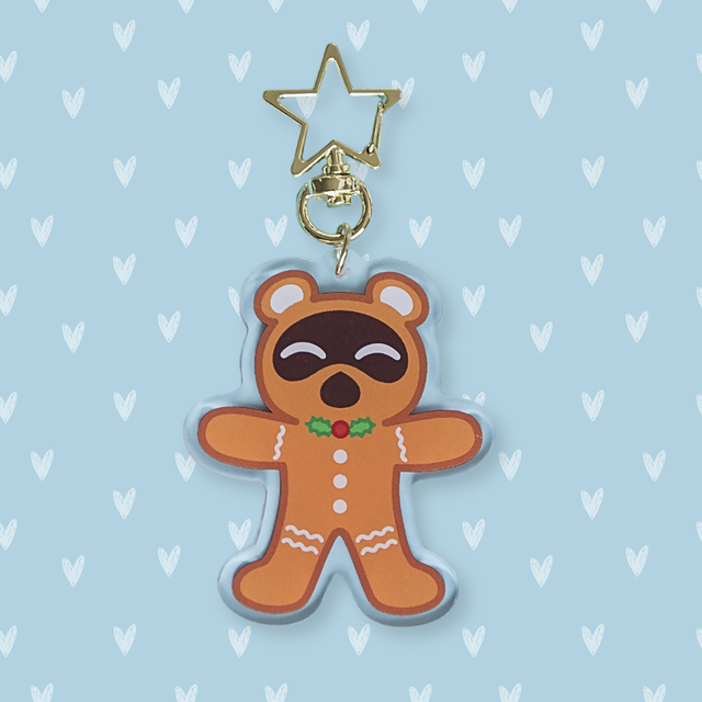Christmas Tom Nook keychain
