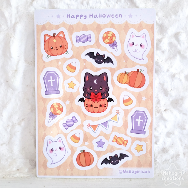 Planche de Stickers - Joyeux Halloween