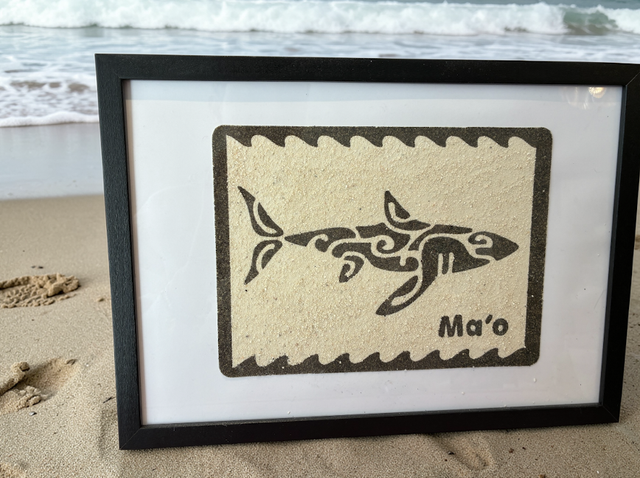 Tableau de sable DIY Oteo - Requin