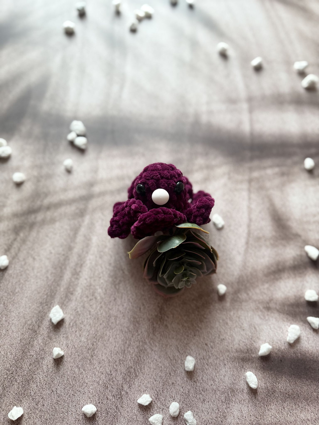 Antistress poulpe tout doux prune