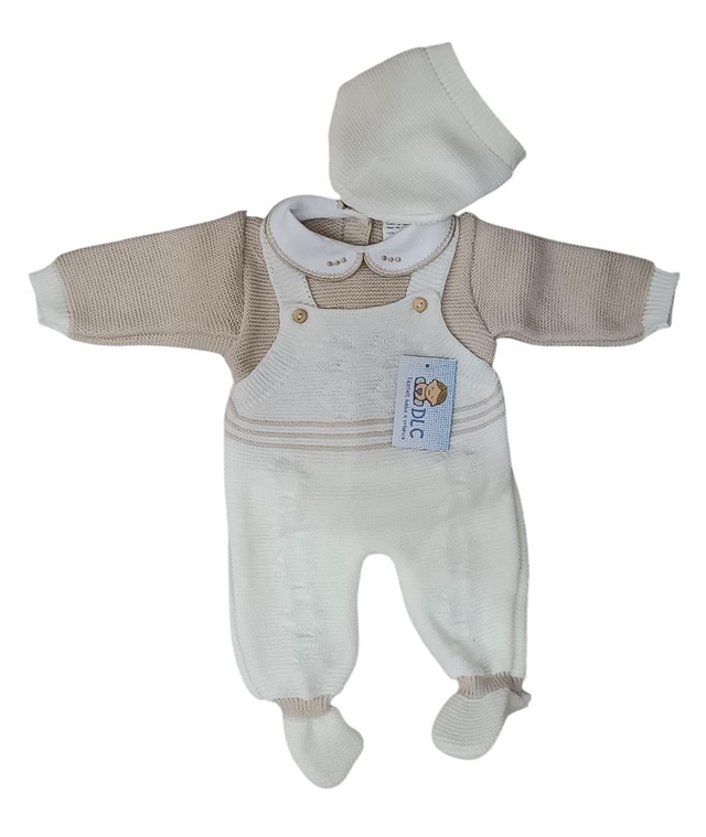 Ensemble 3 pièces ecru/beige