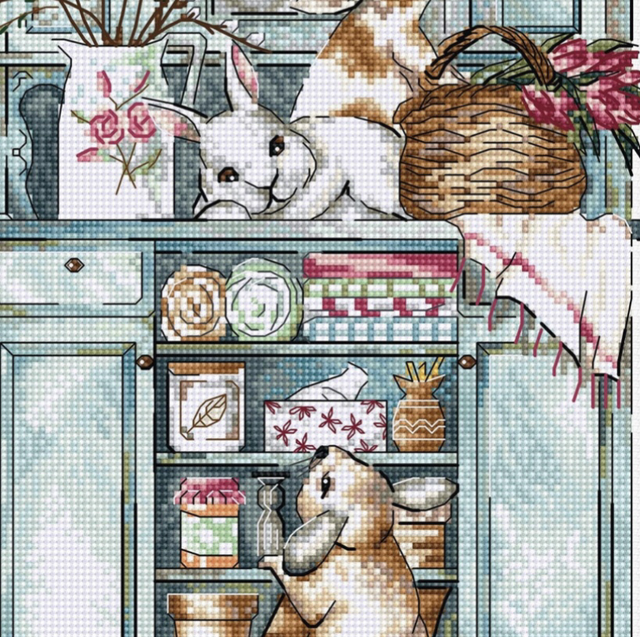 Bunny Buffet Counted Cross Stitch Kit by Hobbyjobby.