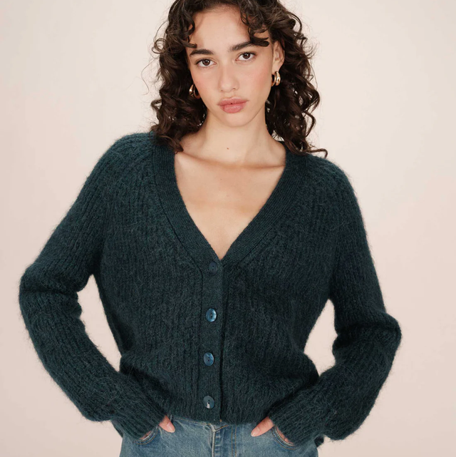 Cardigan émeraude Grace&Mila