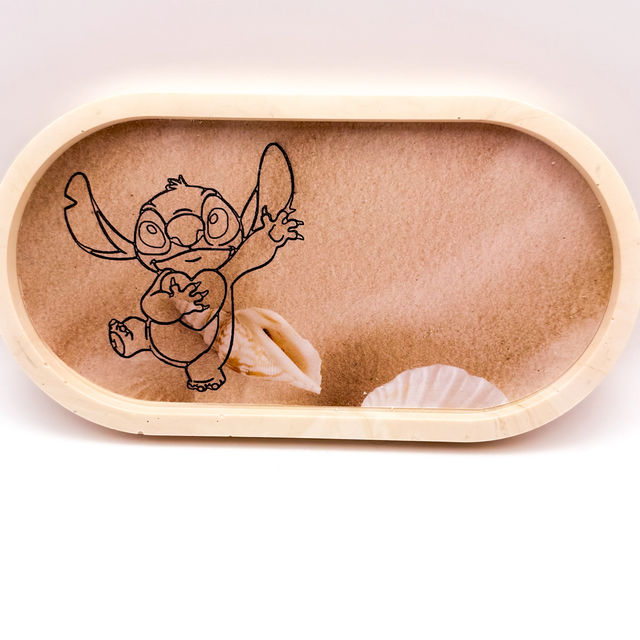 Plateau en jesmonite - inspiration Stitch 