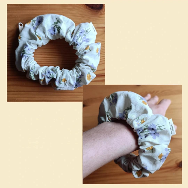 Scrunchie mit Reißverschluss, Haarband, Armband, Zopfgummi, Platz für Bargeld, Schlüssel, etc.