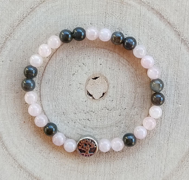 Quartz Rose et Labradorite