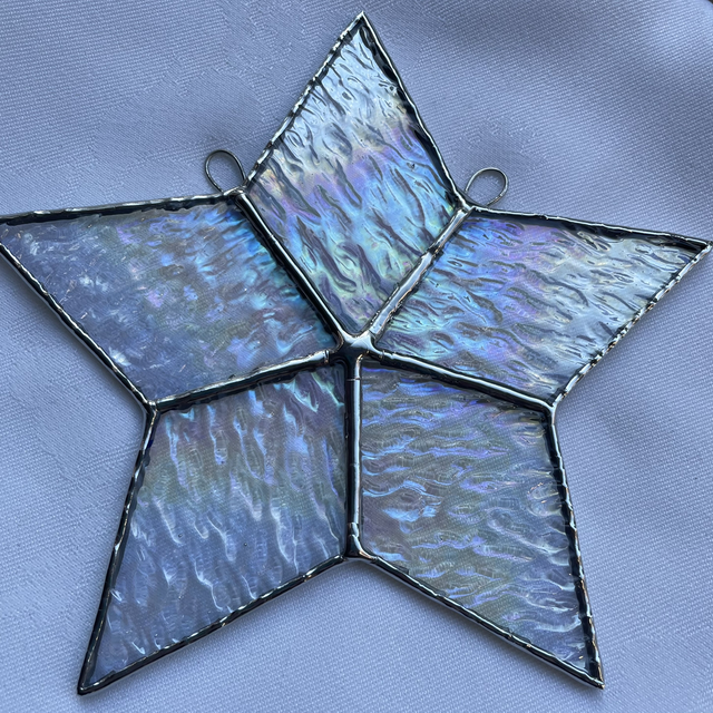 Iridescent stained glass star