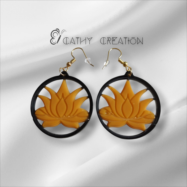Boucles d'oreilles fleur de lotus 