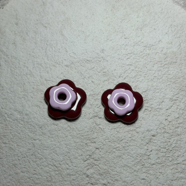 Bouquet de capucine Bordeaux &amp; Rose pastel