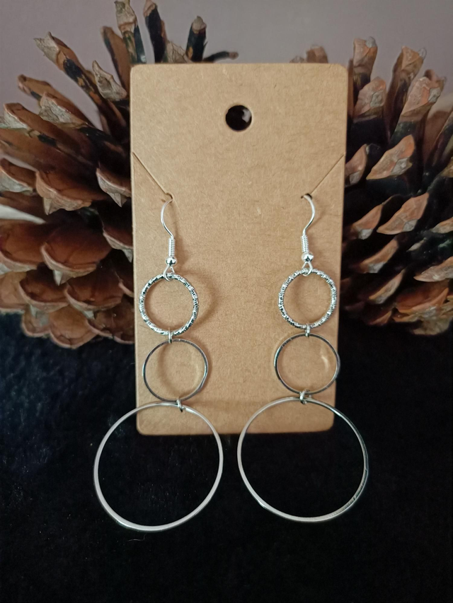 Boucles d'oreilles cercles  - Longue 8cm
