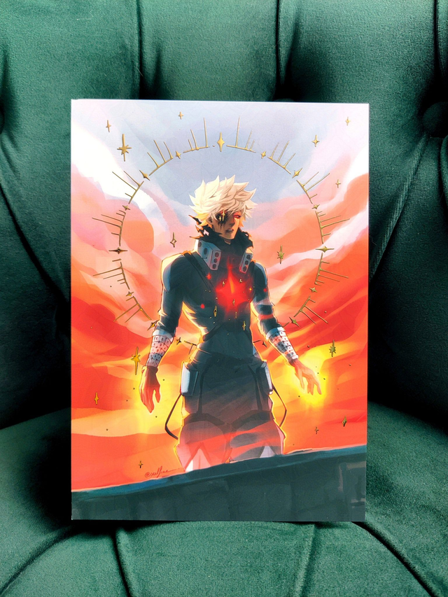 Kacchan Ablaze - Gold Foil - A5