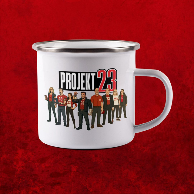 Tým 23 plechový hrnek