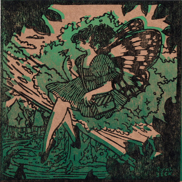 April Fairy Linoprint