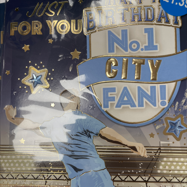 No 1 City fan birthday card