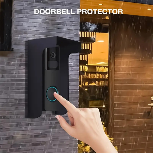 Weatherproof Metal Doorbell Cover with Integrated Camera