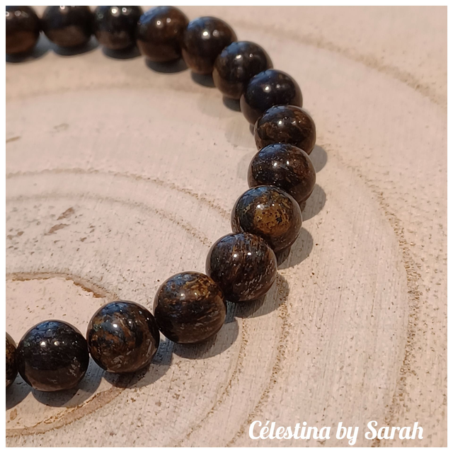 Bracelet Bronzite 6mm Taille Dame