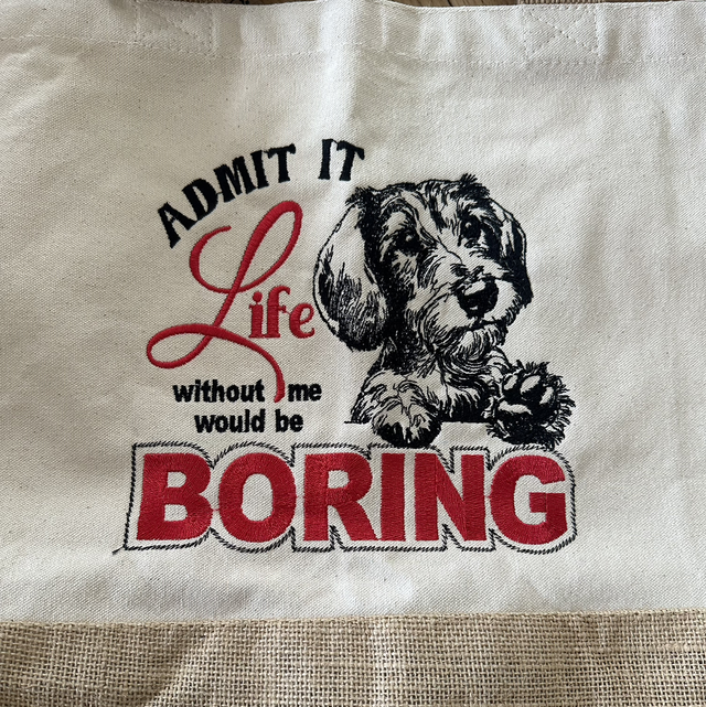 Admit It, Life would be Boring  - Dachshund - Large Shopping Bag