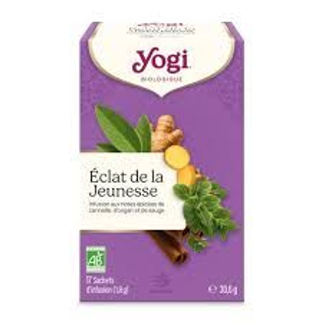 Yogi Tea Éclat de la Jeunesse BIO | Tisane Bien-être 17 Sachets