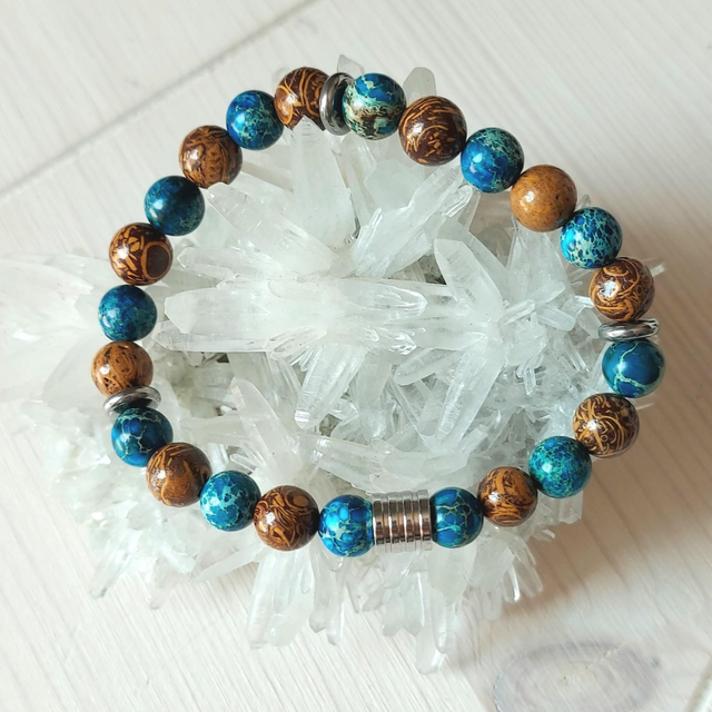 Jaspe Dragon et Jaspe Impérial Bleu