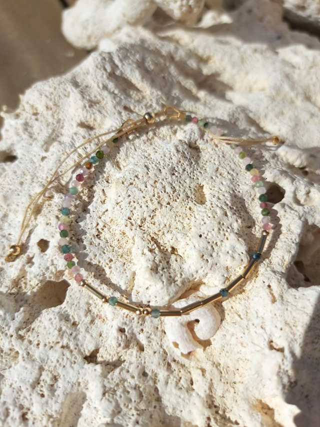 MOT SECRET tourmaline - gold-filled  - bracelet 