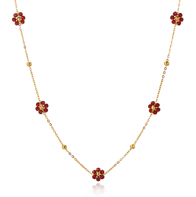 Collier perle de fleurs