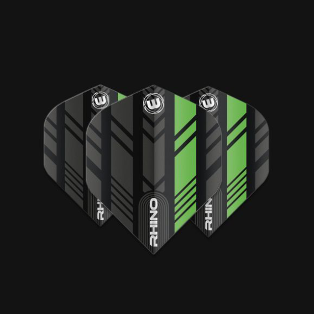 Winmau Rhino Flight Black &amp; Green 5023231013330