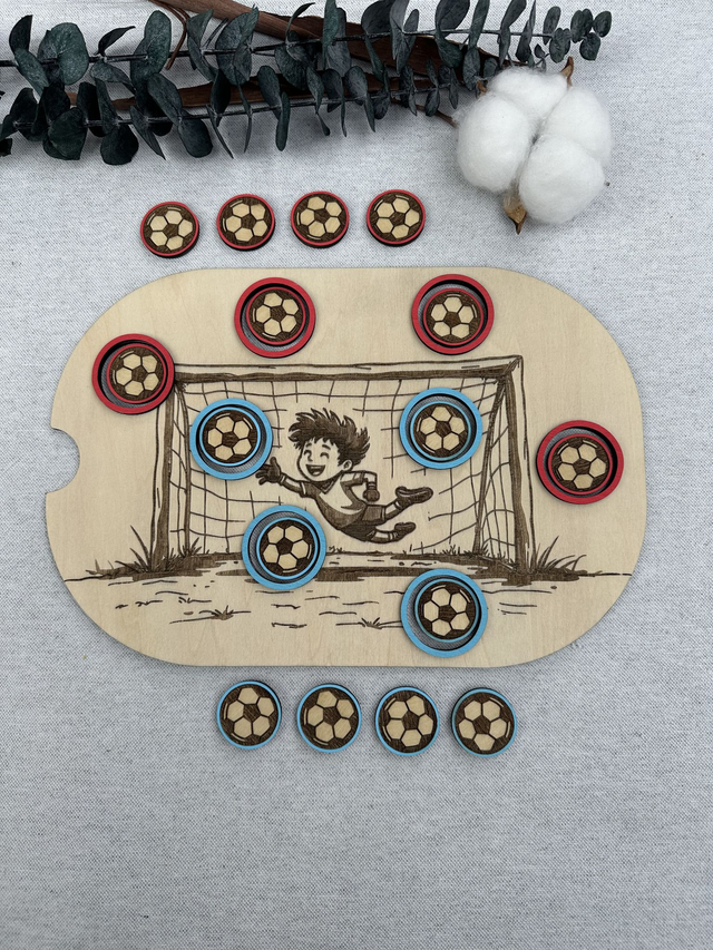 Plaque d&#039;activité compatible avec les bac IKEA Trofast - Le gardien de but