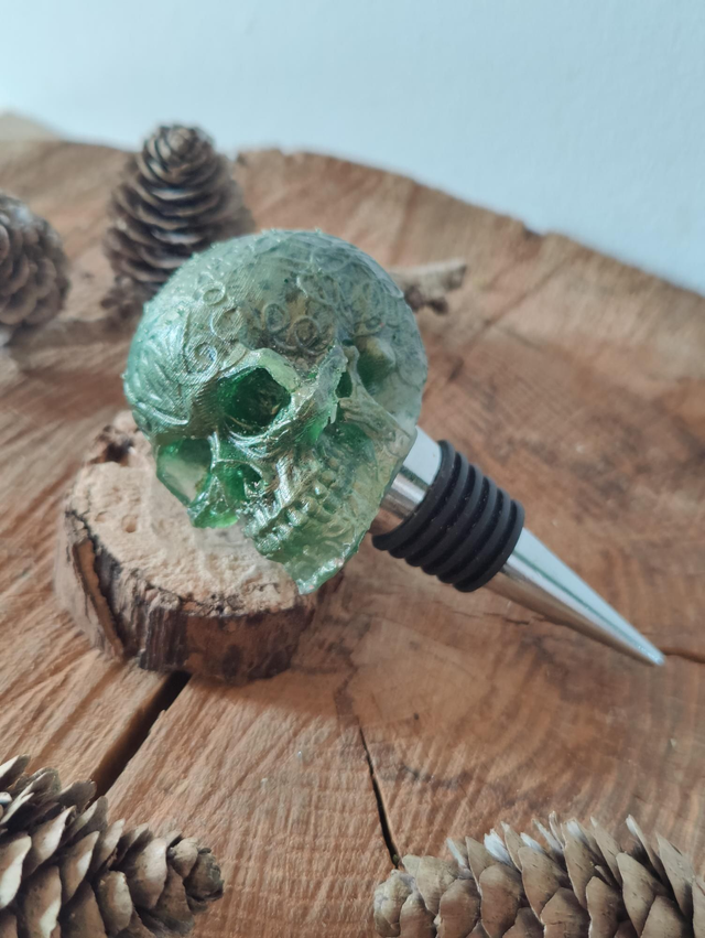 Bouchon de bouteilles réutilisable modèle Skull