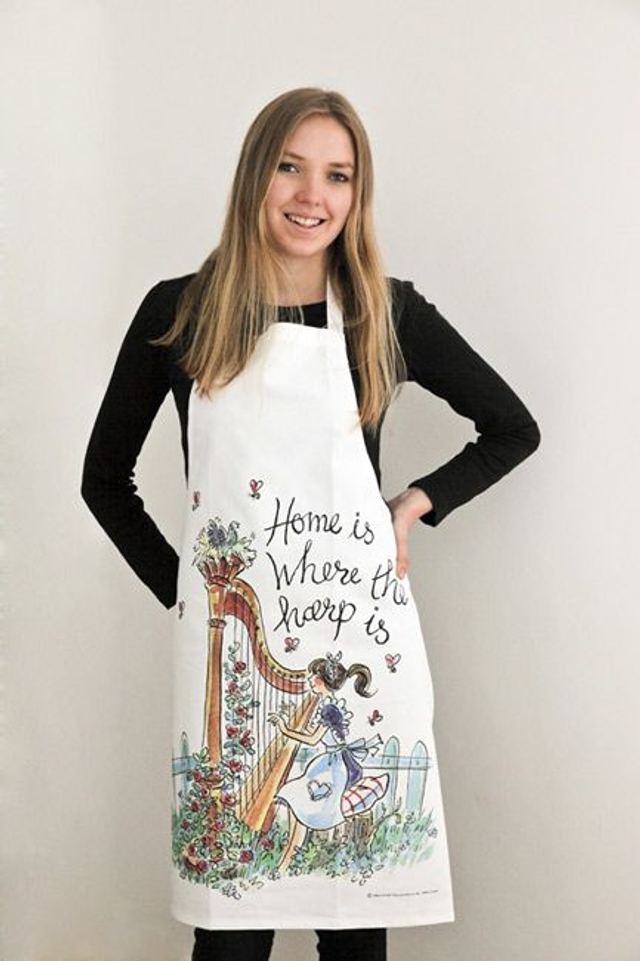 "Home is Where the Harp is" Apron