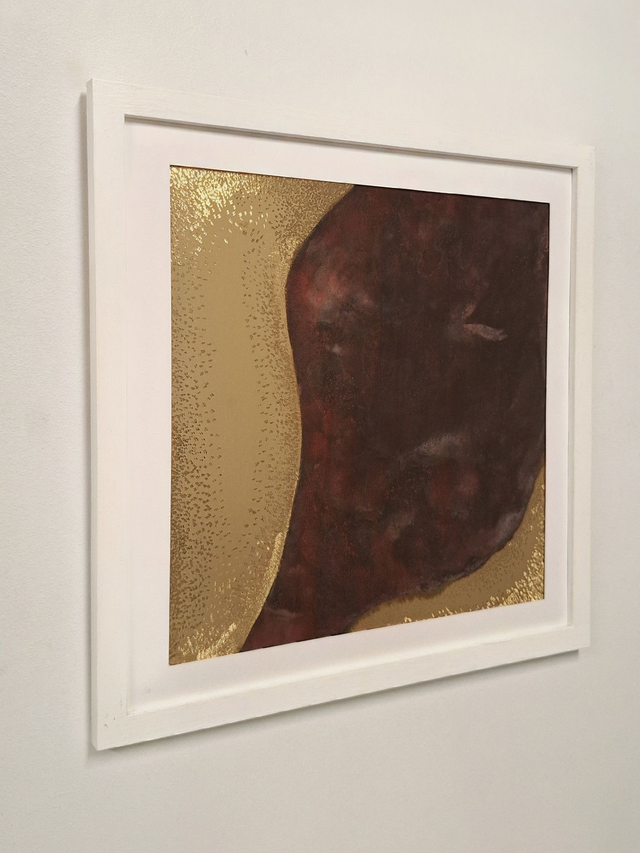 Tableau Gaua - Laiton patiné rouge et texturé