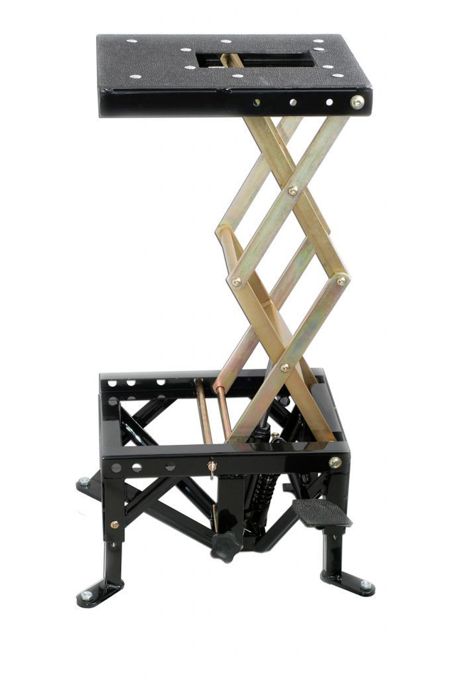 Lève Moto Hydraulique 159kg Plateau 340x350 Fixe Cales Pied Extension 420mm