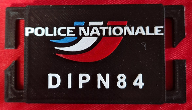Plaquette d'identification 3D PN DIPN84 